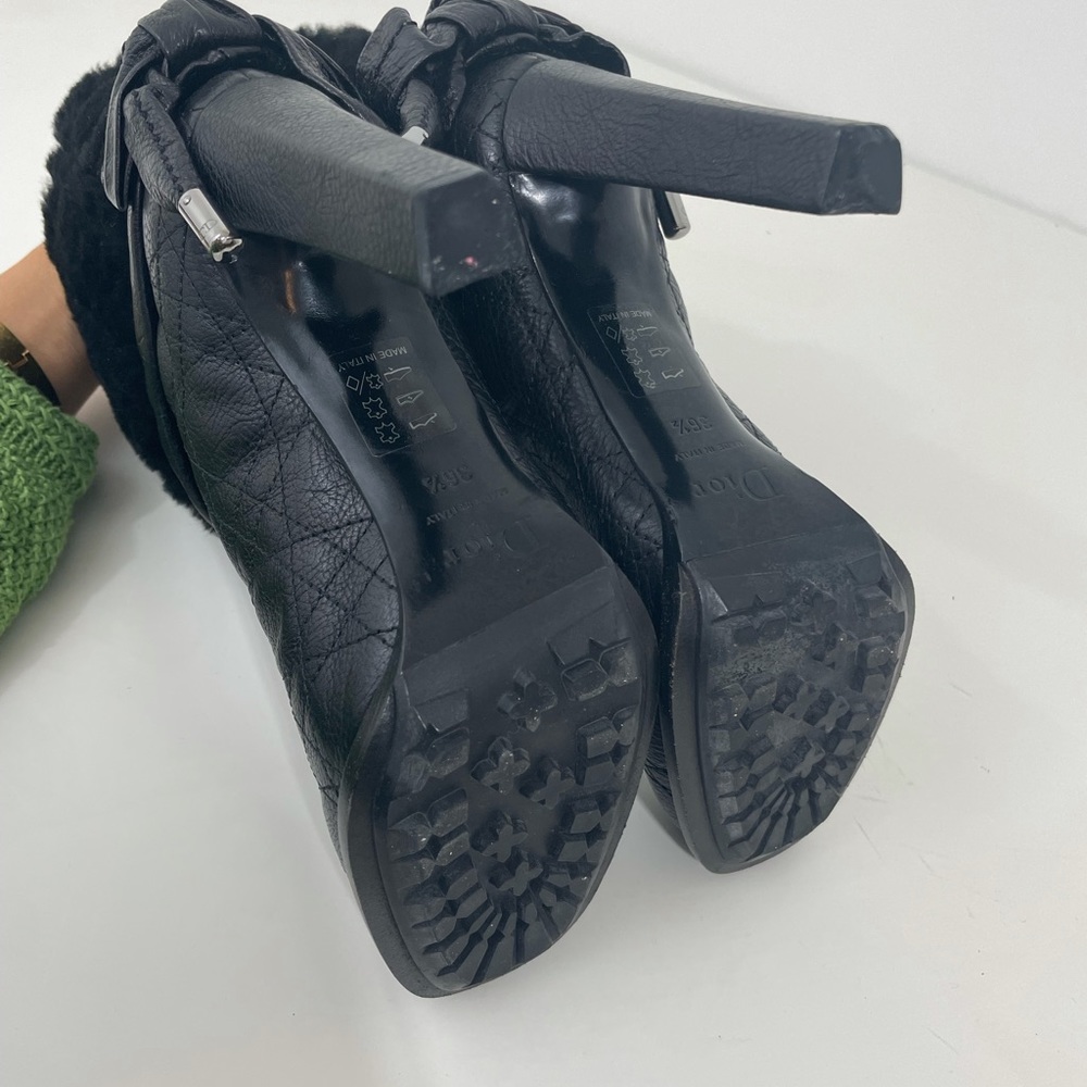 Dior Leather Snow Boots In Black - Picture 9 of 14